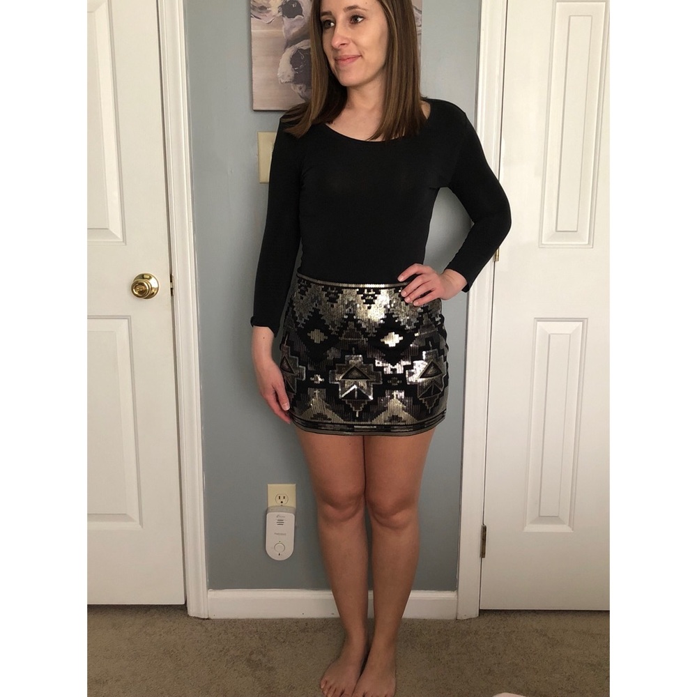 XS Express sequined mini skirt